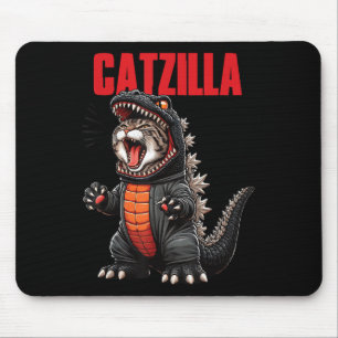 Cute Cat Kitty Catzilla For Cat Moms Cat Dads Pet  Mouse Pad