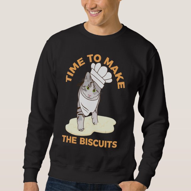 Cute Cat Kneeding Biscuits  Kitty Sweatshirt (Front)