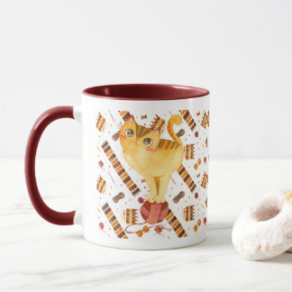 Cute Cat Knit Mug