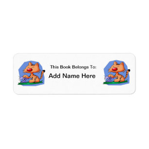 Cute cat Label Return Address Label