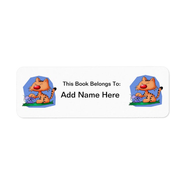 Cute cat   Label Return Address Label (Front)