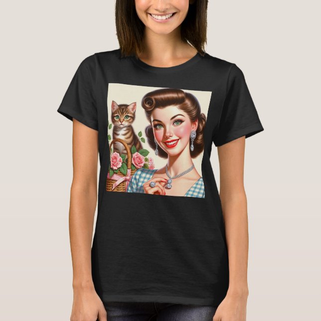 Cute Cat Lady T-Shirt (Front)