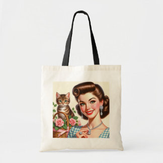 Cute Cat Lady Tote Bag