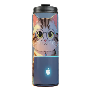 Cute Cat Laptop Travel Mug – Smart On-the-Go Compa