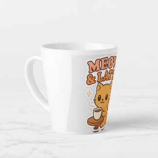 Cute Cat Latte Mug, Small Coffee Cup