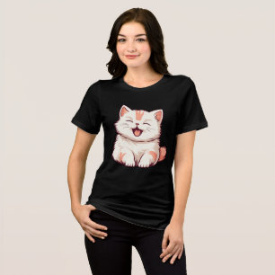 Cute Cat- Laugh Often Tri-Blend Shirt