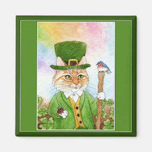 Cute Cat Leprechaun St Paddy's Day magnet