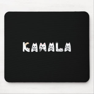 Cute Cat Lettering Alphabet Cat Lady Support Harri Mouse Pad