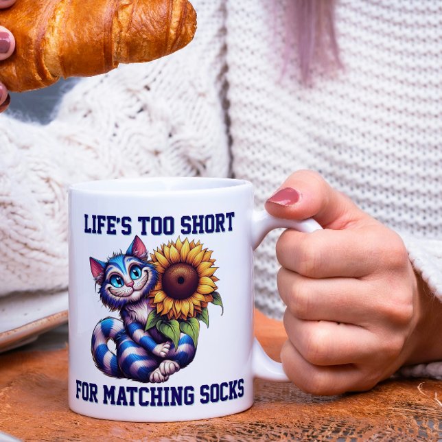 Cute Cat Life's Too Short For Matching Socks Coffee Mug (Creator Uploaded)