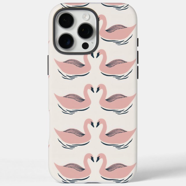 cute Cat LOVE iPhone Case with Paw Print (Back)