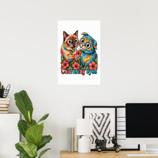 Cute Cat Lover Cat Funny Siamese & Chartreux Charm Poster