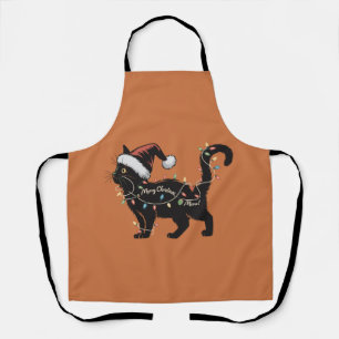 Cute Cat Lover Christmas Cat Mum Xmas Gift Apron