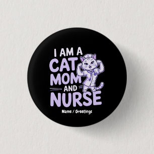 Cute Cat Lover Healthcare Pride Message 3 Cm Round Badge