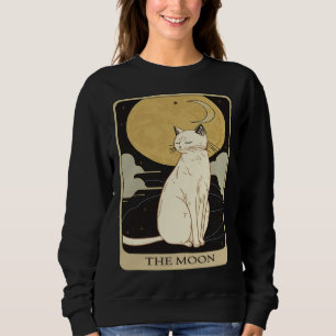 Cute Cat Lover, Moon Tarot Card, Cat Tarot Card, F Sweatshirt