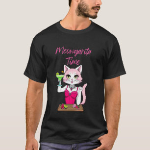 Cute Cat Lover Party Meowgarita Clubbing Night Out T-Shirt