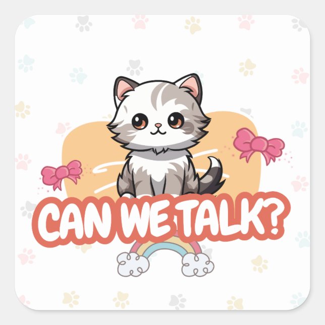 Cute Cat Lover Sticker | cat dad | cat mum (Front)
