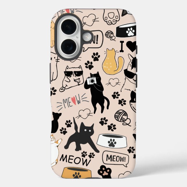 Cute Cat Lovers Pattern Phone Case (Back)