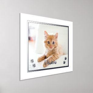 Cute Cat Lovers Personalised Pet Photo Foil Prints