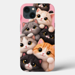 Cute Cat Lovers Pink Phone Case