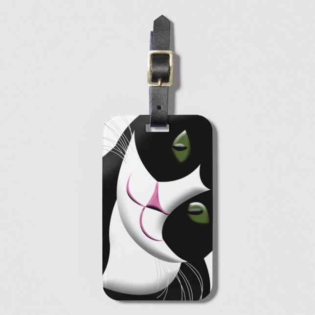 Cute Cat Luggage Tag (Front Vertical)