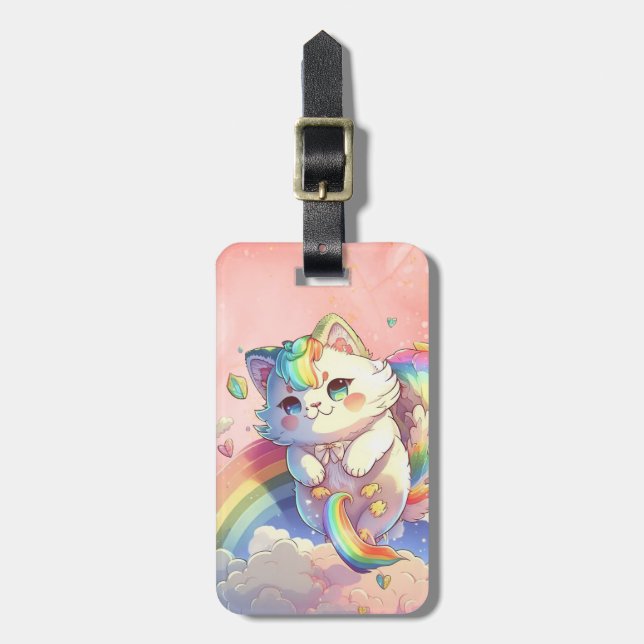 Cute Cat Luggage Tags (Front Vertical)