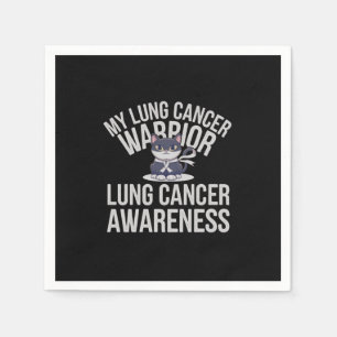 Cute Cat Lung Cancer Warrior – Show Your Strength Napkin