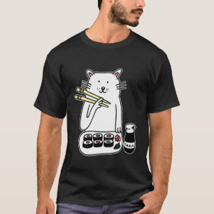 Cute Cat Maki & Nigiri Sushi Chopsticks, Japanese T-Shirt
