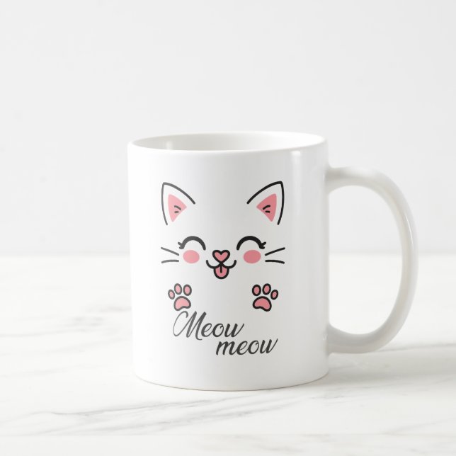 Cute cat mark design  coffee mug (Right)