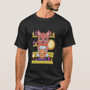 Cute Cat Men Women Colourful Kitten Owner Watercol T-Shirt