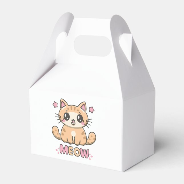 cute cat meow favour box (Front Side)