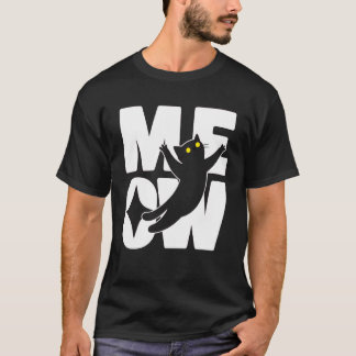 Cute Cat MEOW Pink Cat Lover T-Shirt