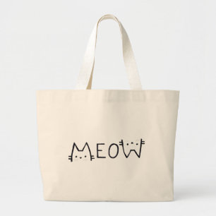 Cute cat MEOW tote bag
