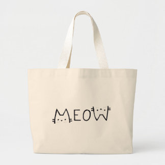 Cute cat MEOW tote bag