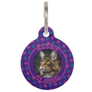 Cute Cat Mom Gift Christmas Print  Pet Tag