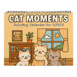 Cute Cat Moments Colouring Calendar