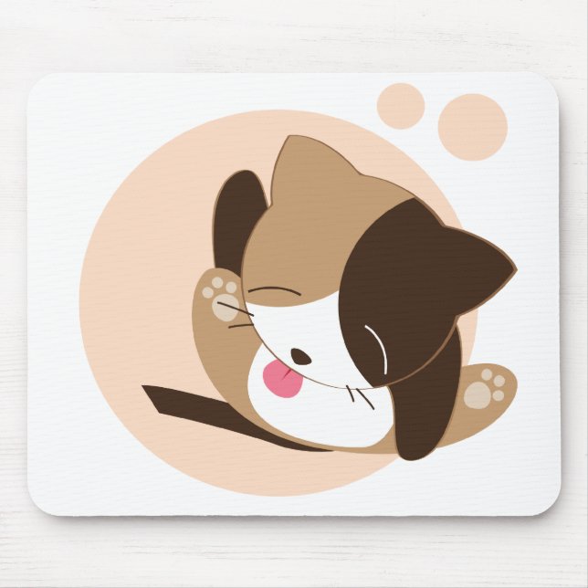 Cute Cat Mouse Pad (Front)