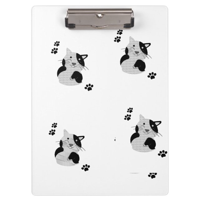 Cute Cat Mug Clipboard (Front)