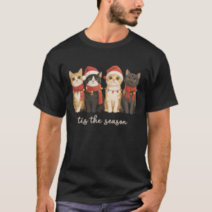 Cute Cat Mum Christmas Cats Lover Gift Funny Xmas T-Shirt