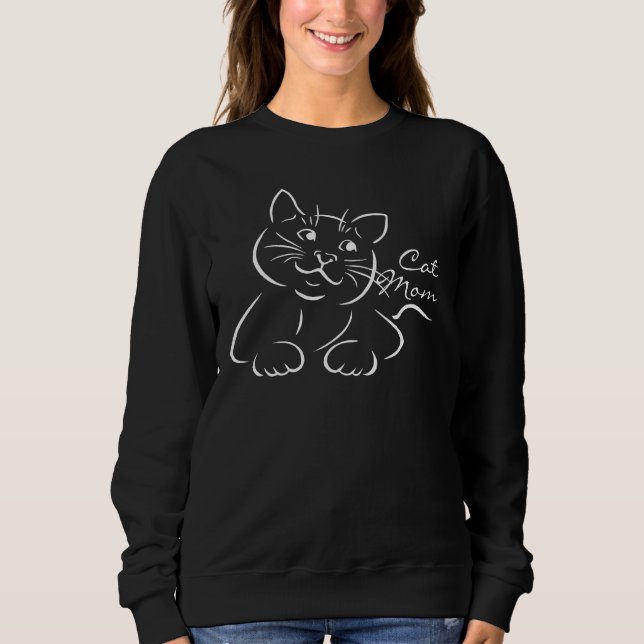 Cute Cat Mum Cool Cat Sweatshirt (Front)