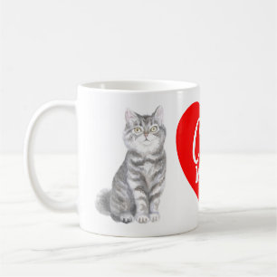 Cute Cat Mum Grey / Silver Tabby Kitty Kitten Love Coffee Mug