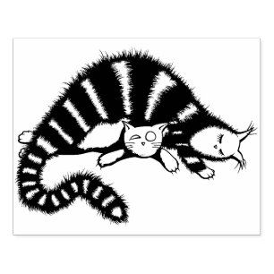 Cute Cat Mum Love Family Rubber Stamp