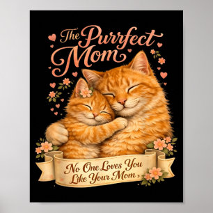 Cute Cat Mum Mothers Day Design Cat Lover Mum Cute Poster