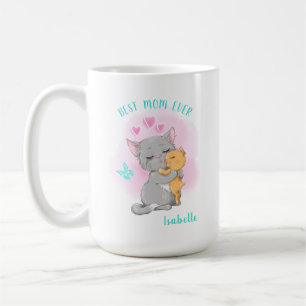 Cute cat mum mug, mothers day gift, best mum ever coffee mug