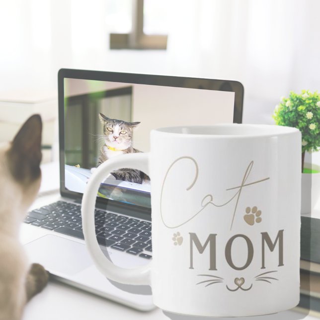 Cute Cat Mum Personalised Coffee Mug (Creator Uploaded)