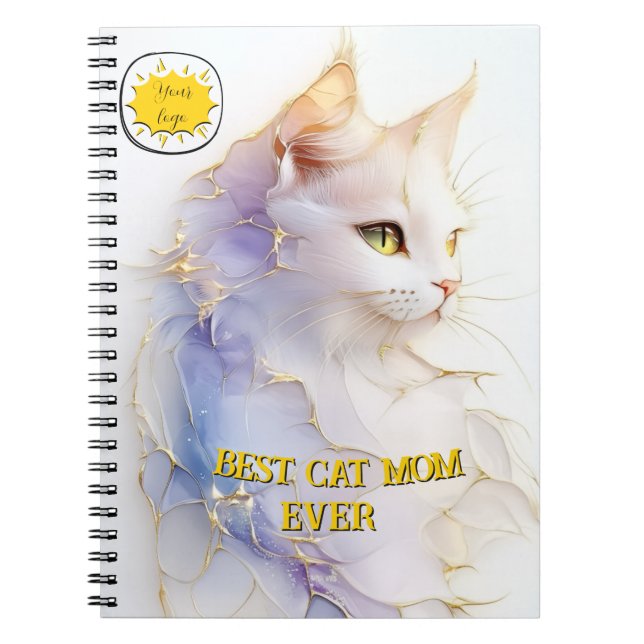 Cute Cat Mum Photo Notebook (Front)