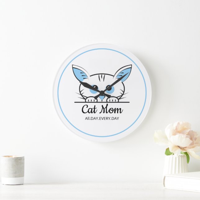 Cute Cat Mum Wall Clock (Home)