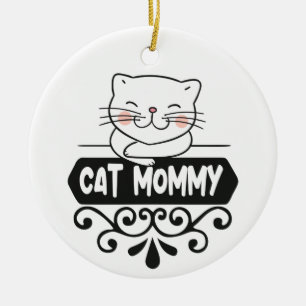 Cute Cat mummy pet animal lover photo Ceramic Ornament