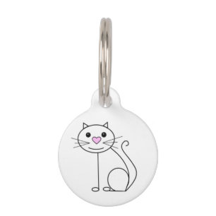 Cute cat name tag with contact details