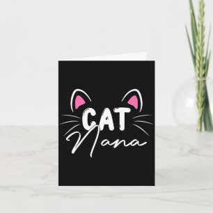 Cute cat nana cat face mama mother happy mothers card