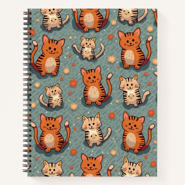 cute cat note notebook (Front)